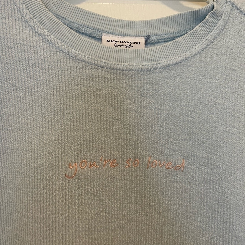 “You’re So Loved” Waffle Pullover